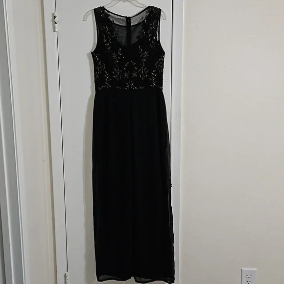 NWOT Raishma Designer Jumpsuit, S 8 Black Chiffon. Y Pay More