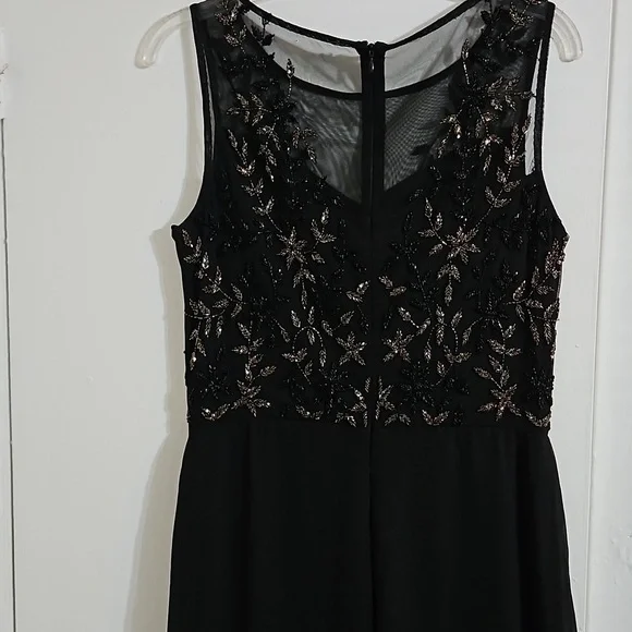 NWOT Raishma Designer Jumpsuit, S 8 Black Chiffon. Y Pay More