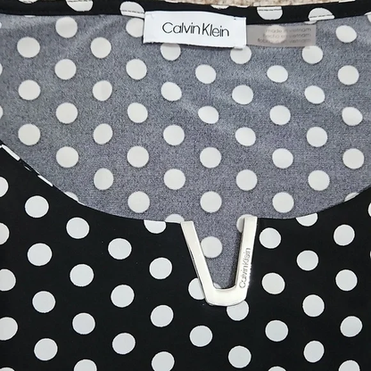 Calvin Klein Polka-dot Long Sleeve Top Y Pay More