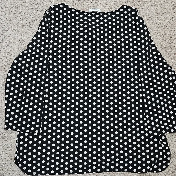 Calvin Klein Polka-dot Long Sleeve Top Y Pay More