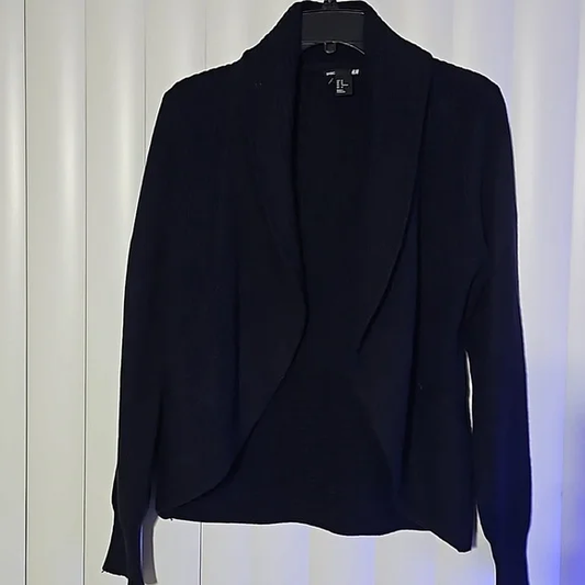 H&M Basic Blue Shawl Collar, M Y Pay More