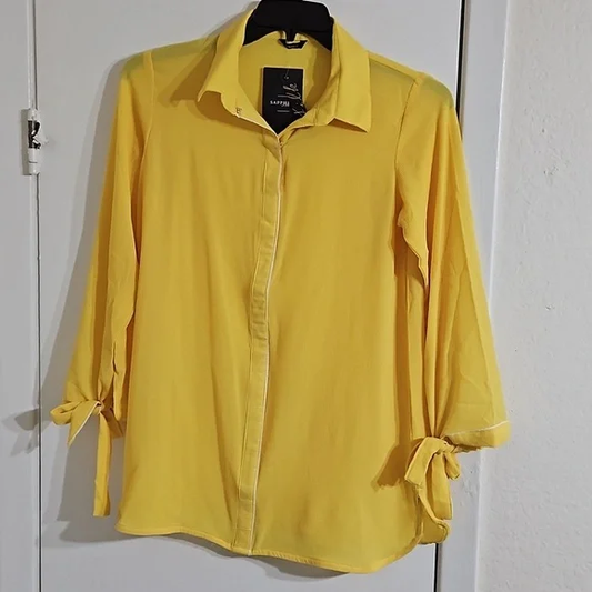 NWT Sapphire Yello Pullover Women's Shirt size S/M Y Pay More