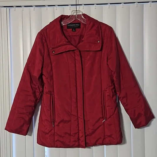 London Fog beautiful Red Rain jacket Y Pay More