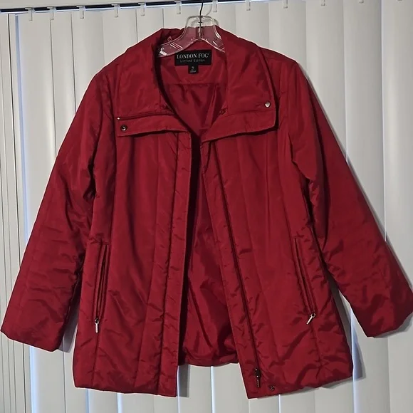 London Fog beautiful Red Rain jacket Y Pay More