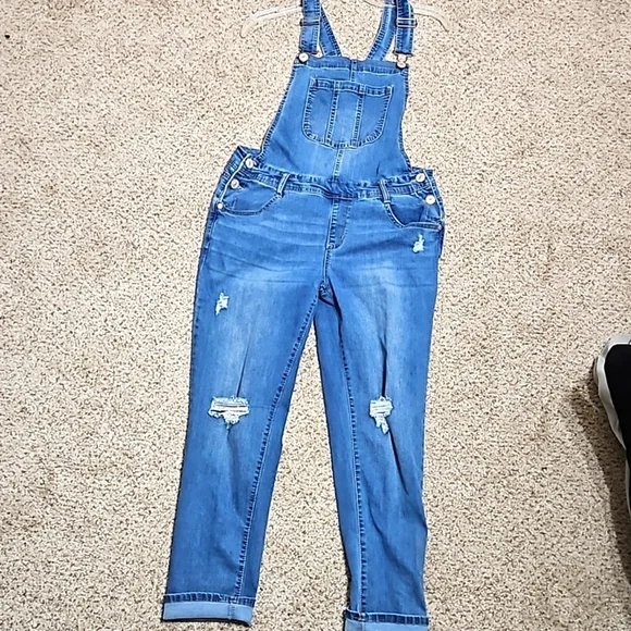 Wallflower Women's Denim Jumpsuit, L Y Pay More