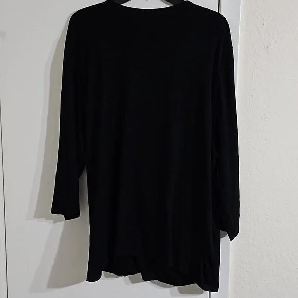 Ralph Lauren Black Knit Ruched Top 3XL Y Pay More