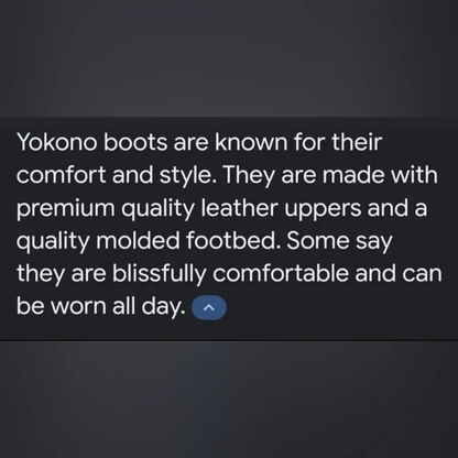 Yokono Women's Leather Boots S. 8.5 Y Pay More