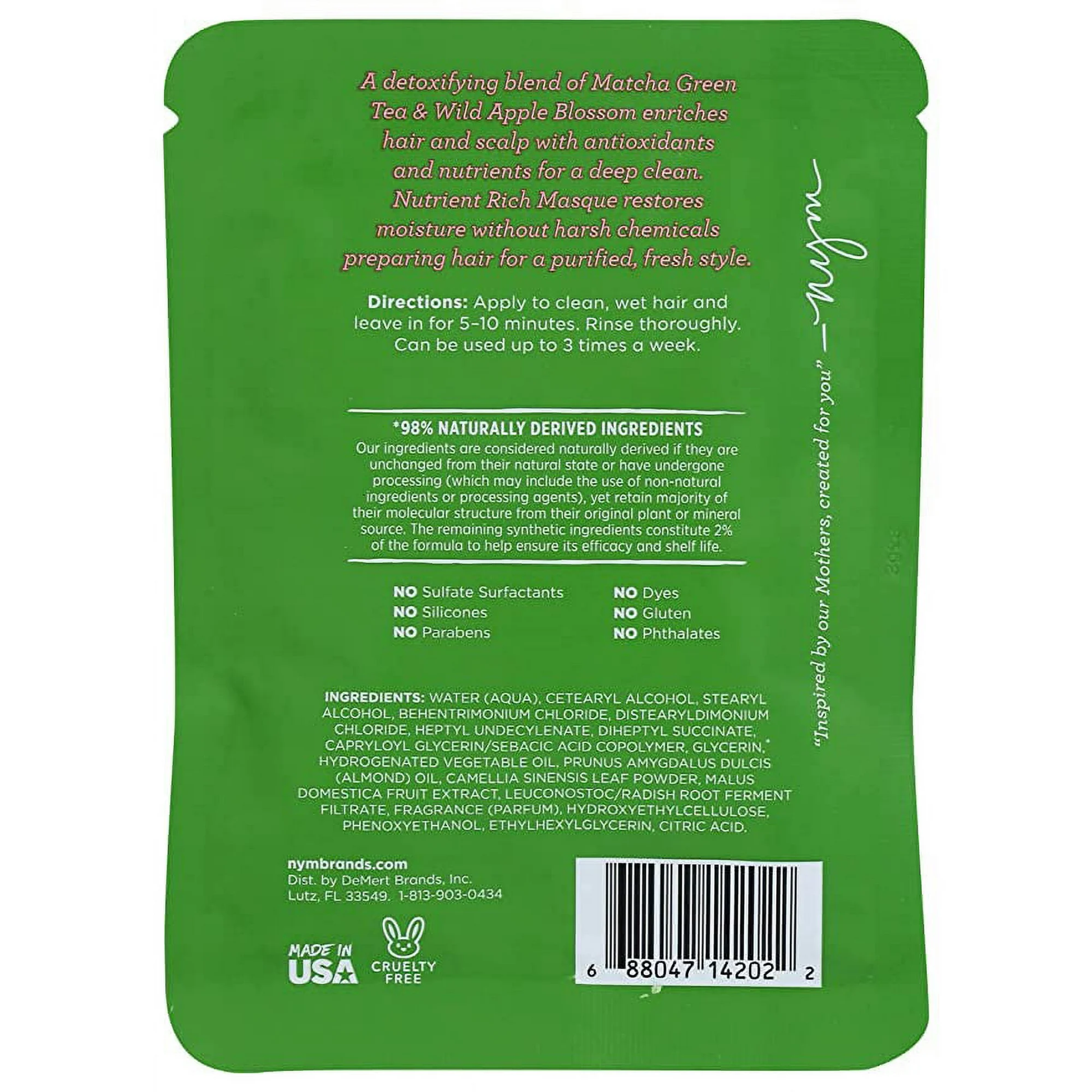 Not Your Mother's Matcha Green Tea & Wild Apple Blossom Nutrient Rich Butter Masque (pack of 2) Y Pay More