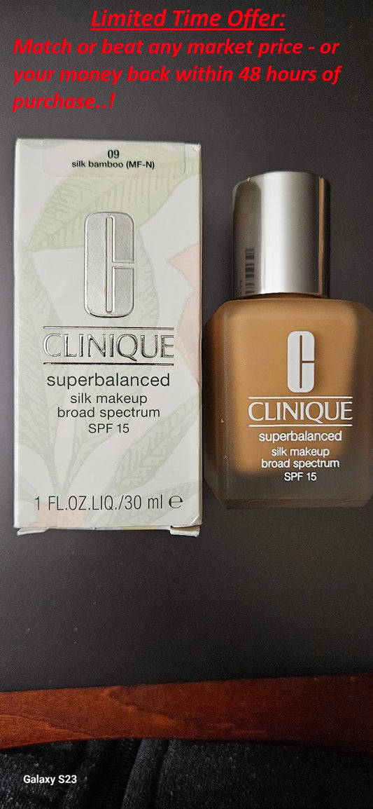 Clinique Super Balanced Silk Makeup SPF 15 Bamboo 09 Pack (1) | Clearance Sale Clinique