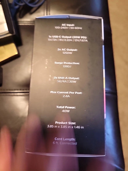 Limitless PowerPro 5-Device Black USB Charger, Type-C, AC Outlets + Cleaning Kit Limitless Innovations